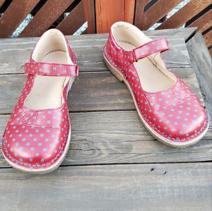 Pepe Mary Jane's. Italy. Size 4-4.5 US. EU 35. Red|Blue. GPWC. Gum Sole.